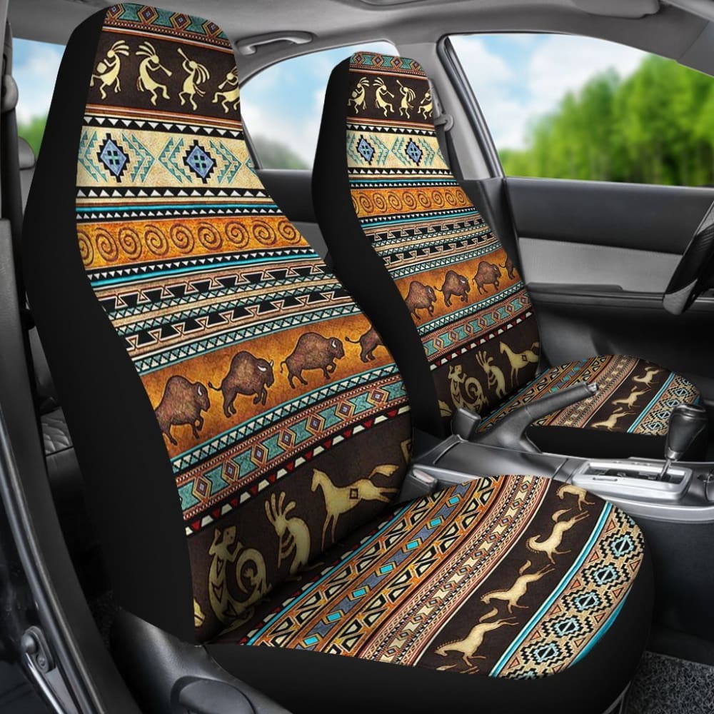 Pattern Native Brown Car Seat Cover 093223 - YourCarButBetter