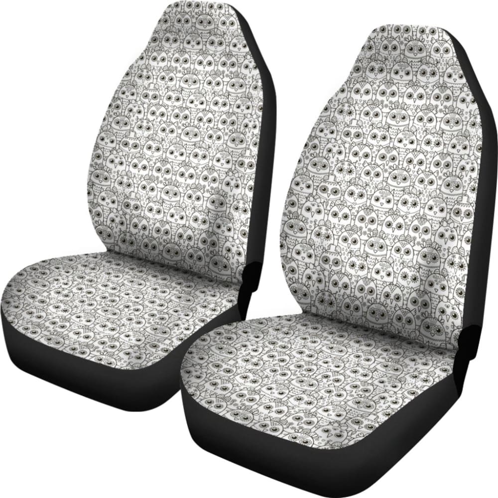 Pattern Owl Doodle Car Seat Covers Amazing Gift 210101 - YourCarButBetter