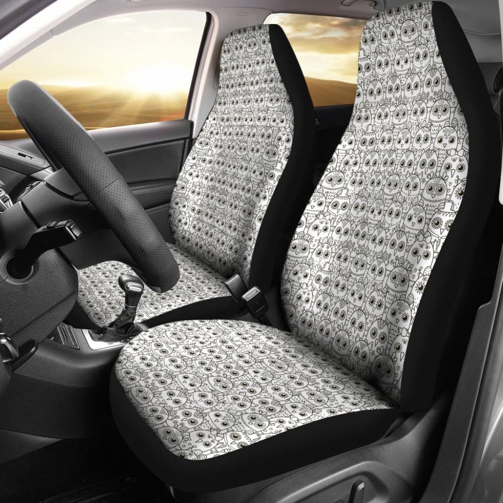 Pattern Owl Doodle Car Seat Covers Amazing Gift 210101 - YourCarButBetter