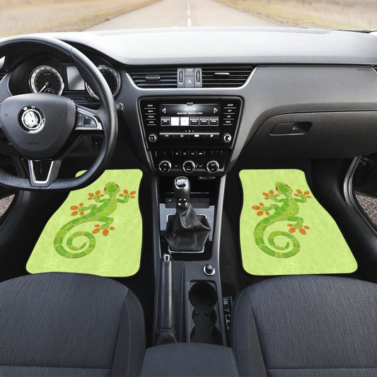 Pattern Print Green Lizard Car Floor Mats 211706 - YourCarButBetter