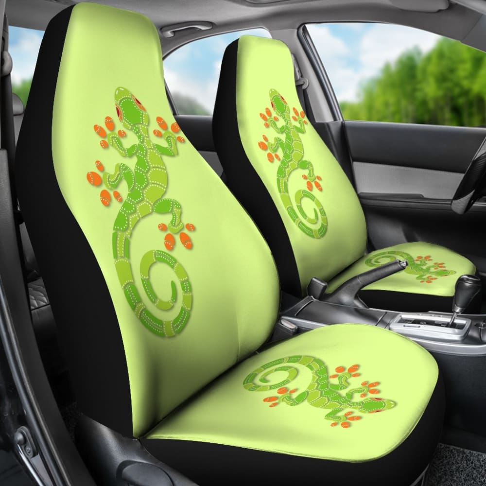 Pattern Print Green Lizard Car Seat Covers 211706 - YourCarButBetter