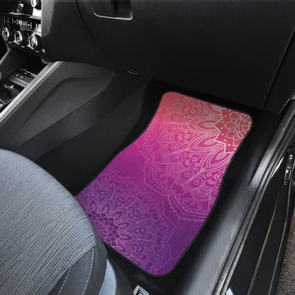 Peach Pink & Purple Gradient Mandalas Car Floor Mats 093223 - YourCarButBetter
