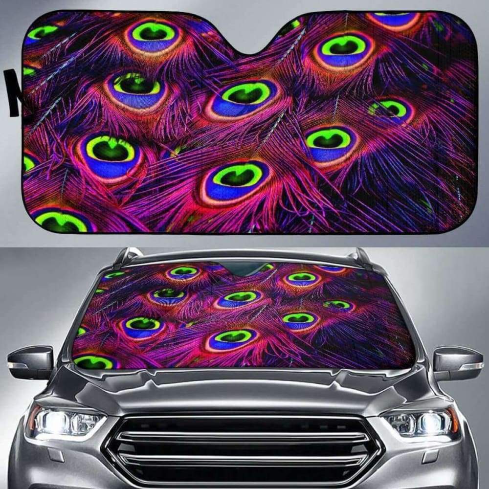 Peacock Feathers Auto Sun Car Shades 085424 - YourCarButBetter