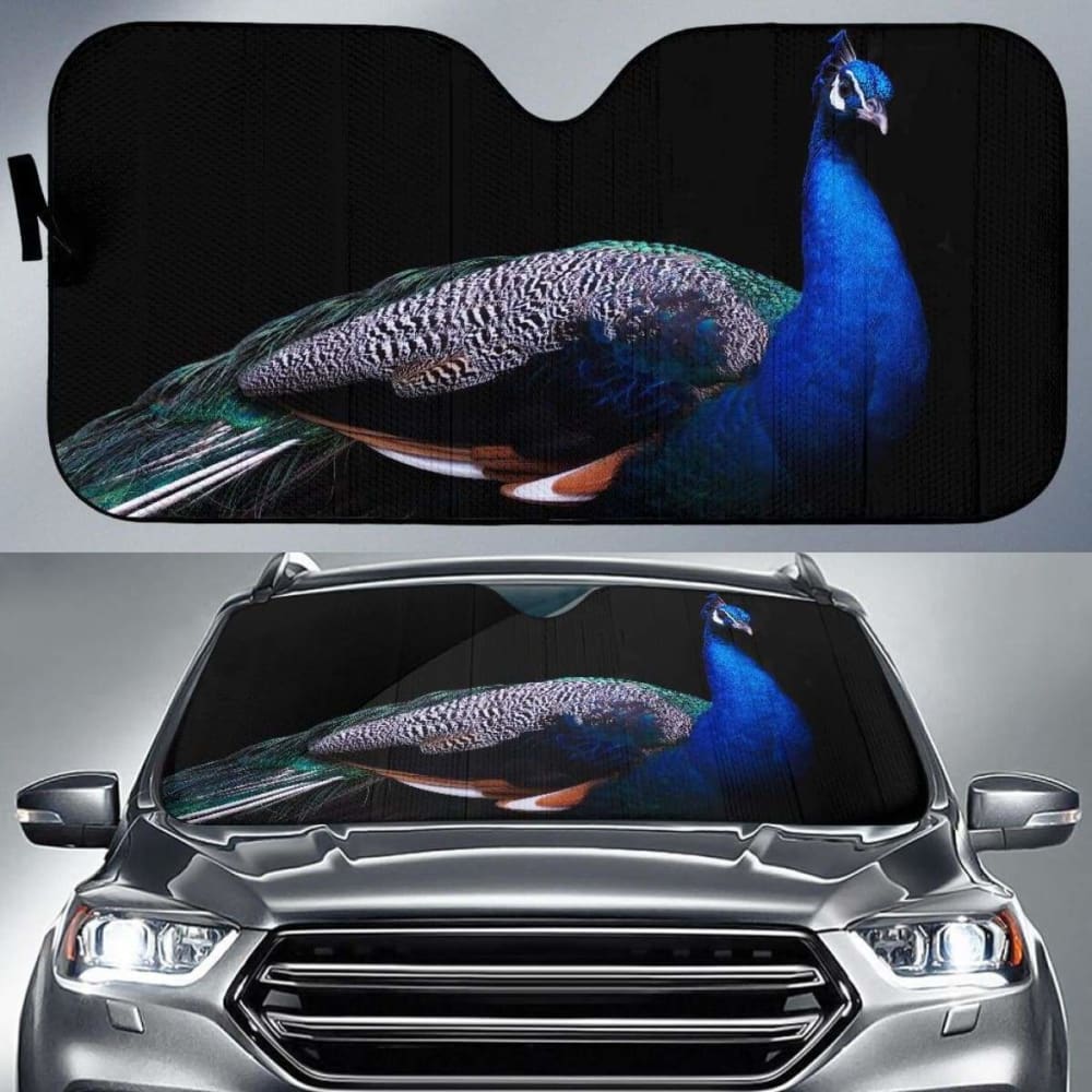 Peafowl Peacock 4K Car Sun Shade 085424 - YourCarButBetter