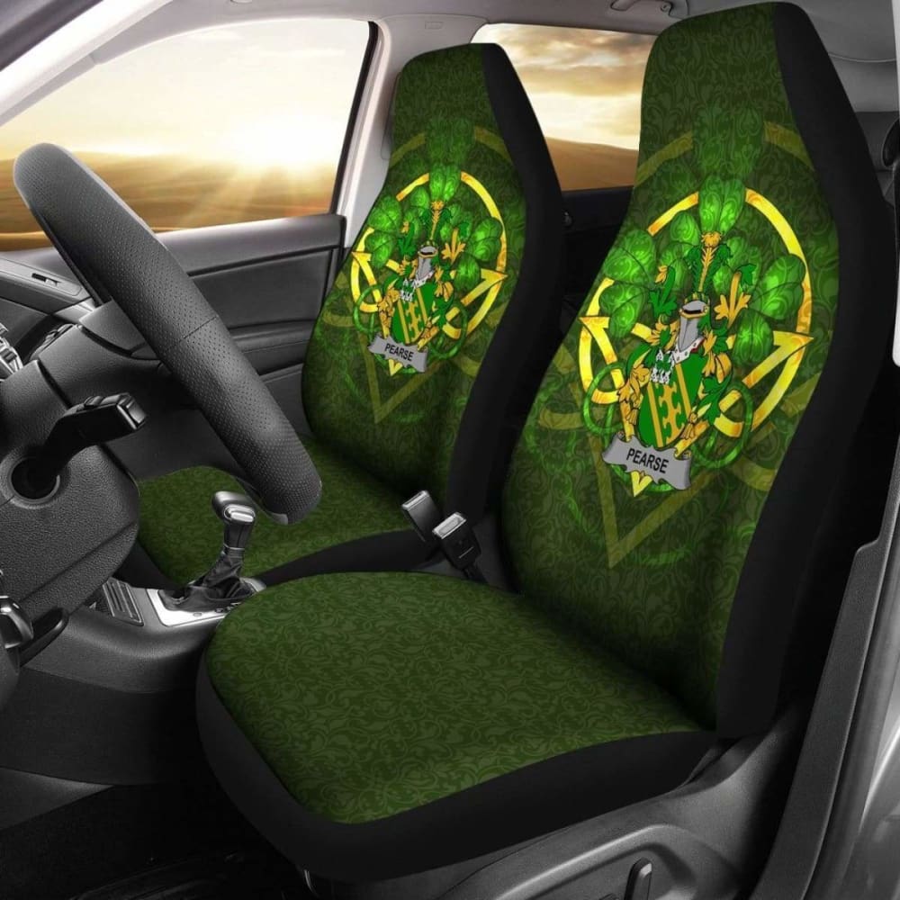 Pearse Ireland Car Seat Cover Celtic Shamrock (Set Of Two) 154230 - YourCarButBetter