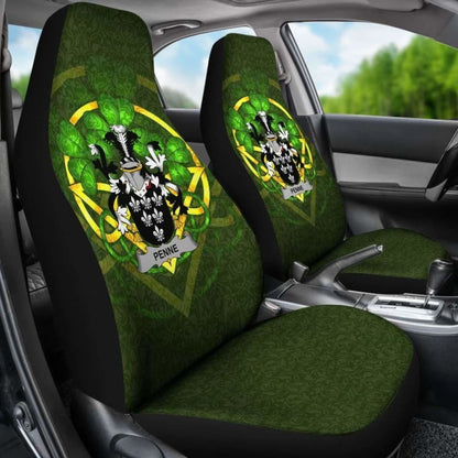 Penne Or Penn Ireland Car Seat Cover Celtic Shamrock (Set Of Two) 154230 - YourCarButBetter