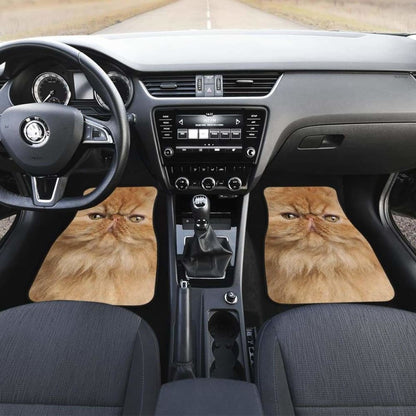 Persian Cat Car Floor Mats Funny Cat Face 112428 - YourCarButBetter