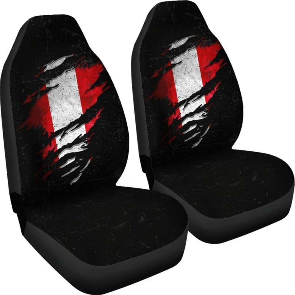 Peru In Me Car Seat Covers - Special Grunge Style (Set Of Two) 232125 - YourCarButBetter
