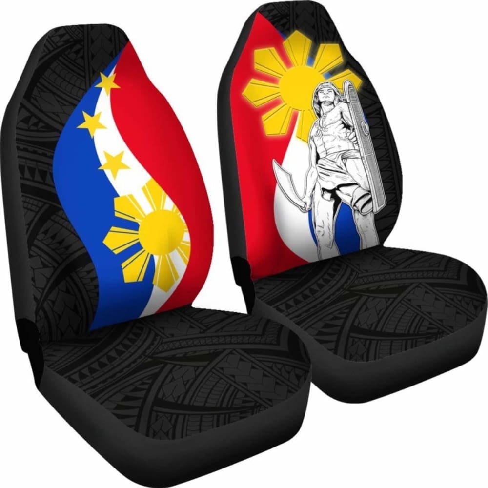 Philippines Car Seat Covers - King Lapu-Lapu Polynesian Pattern - 105905 - YourCarButBetter