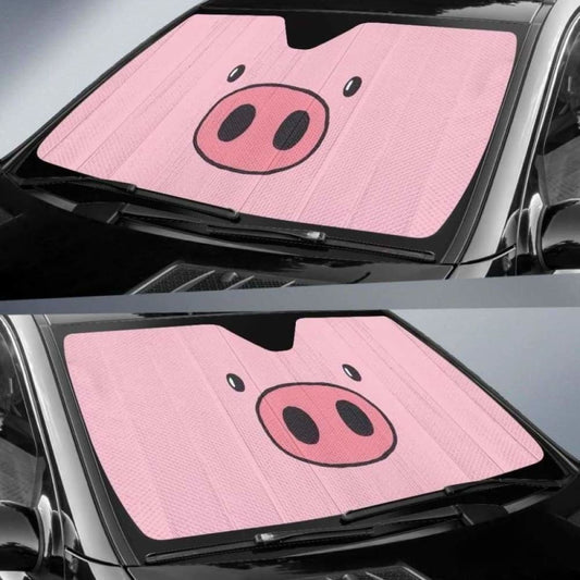 Pig Head Car Auto Sun Shades 102507 - YourCarButBetter
