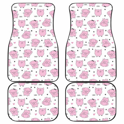 Pig Pattern Print Design 03 Front And Back Car Mats 221205 - YourCarButBetter
