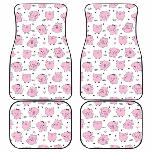 Pig Pattern Print Design 03 Front And Back Car Mats 221205 - YourCarButBetter