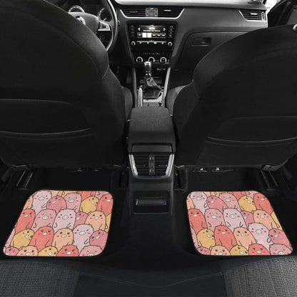 Pig Pattern Print Design 04 Front And Back Car Mats 221205 - YourCarButBetter