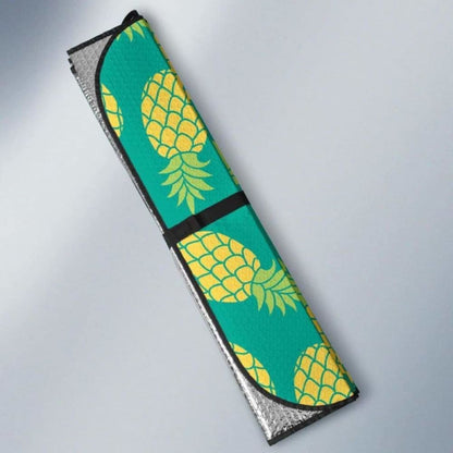 Pineapples Pattern Green Background Car Auto Sun Shades 460402 - YourCarButBetter