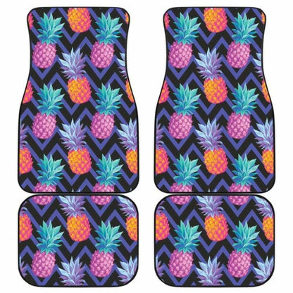 Pineapples Pattern Zigzag Background Front And Back Car Mats 174914 - YourCarButBetter