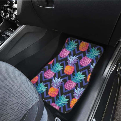 Pineapples Pattern Zigzag Background Front And Back Car Mats 174914 - YourCarButBetter