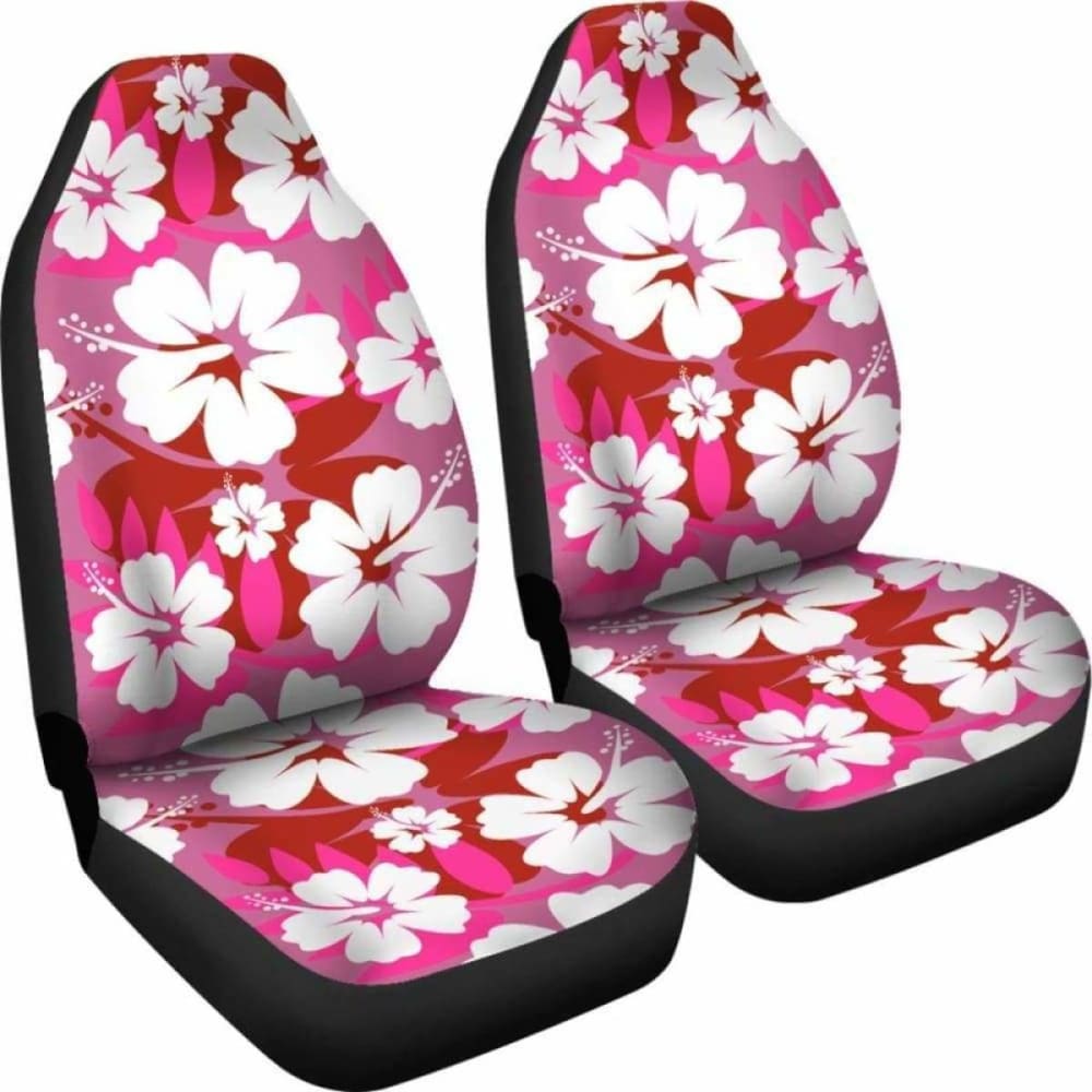 Pink Aloha Flowers Car Seat Covers 153908 - YourCarButBetter