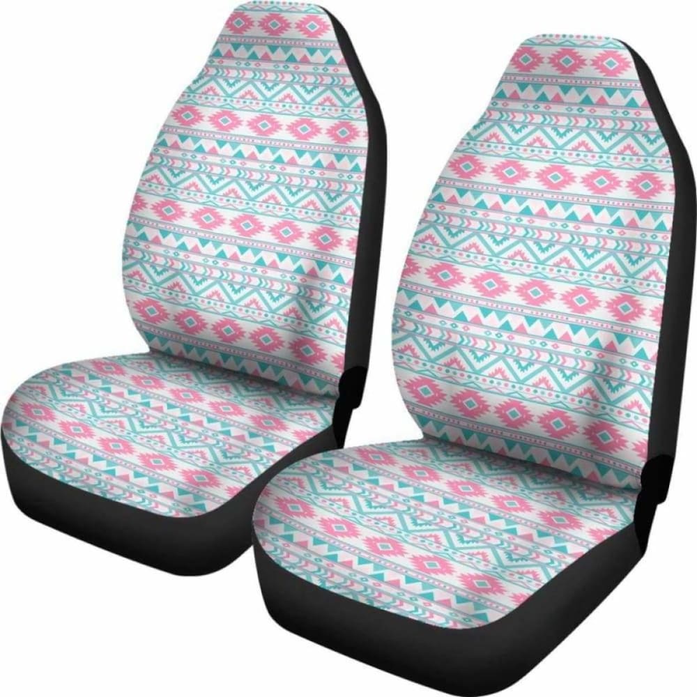 Pink And Turquoise Aztec Pattern Car Seat Covers 110424 - YourCarButBetter