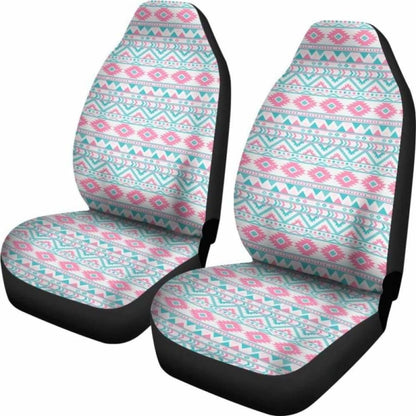 Pink And Turquoise Aztec Pattern Car Seat Covers 110424 - YourCarButBetter