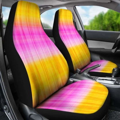 Pink And Yellow Tie Dye Car Seat Covers Seat Protectors 105905 - YourCarButBetter