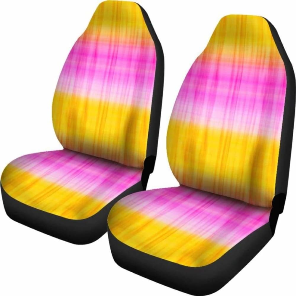 Pink And Yellow Tie Dye Car Seat Covers Seat Protectors 105905 - YourCarButBetter