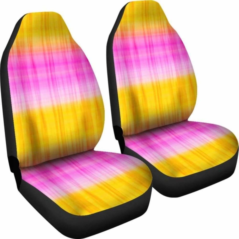 Pink And Yellow Tie Dye Car Seat Covers Seat Protectors 105905 - YourCarButBetter