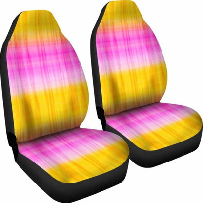 Pink And Yellow Tie Dye Car Seat Covers Seat Protectors 154230 - YourCarButBetter