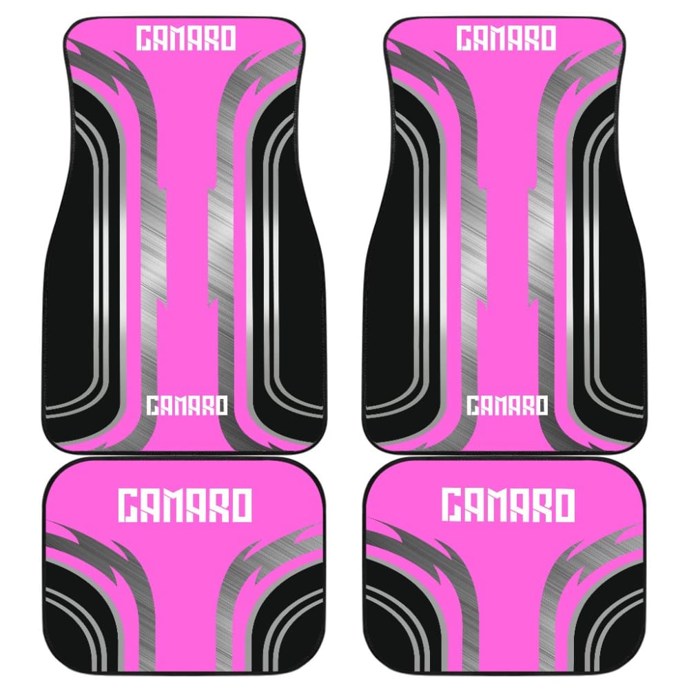 Pink Black Camaro White Letter Car Accessories Car Floor Mats 210603 - YourCarButBetter