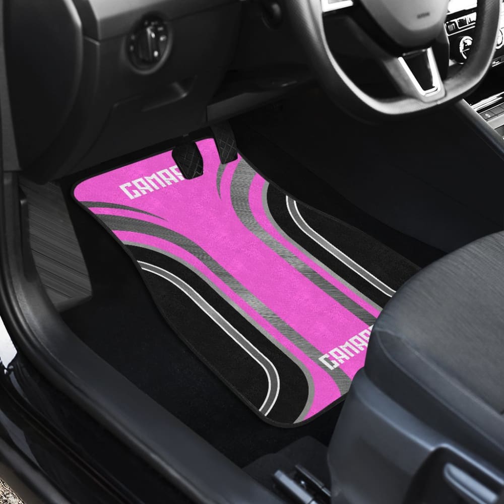 Pink Black Camaro White Letter Car Floor Mats 210603 - YourCarButBetter