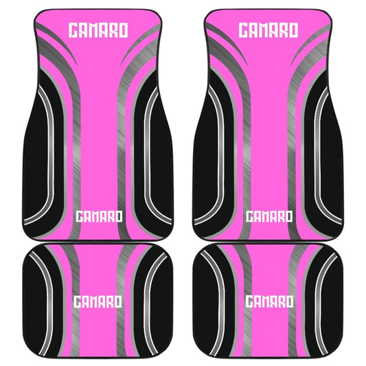 Pink Black Camaro White Letter Car Floor Mats 210603 - YourCarButBetter