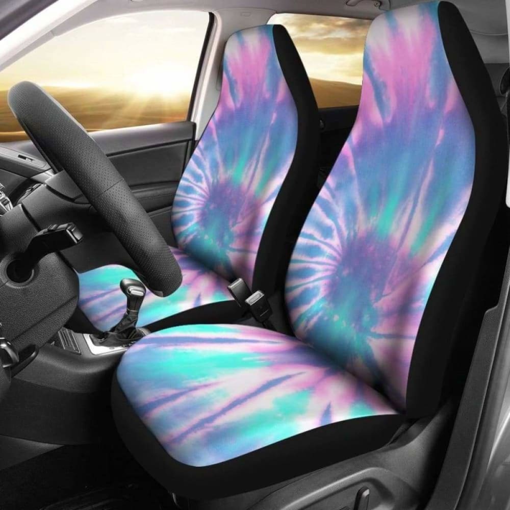 Pink & Blue Tie Dye Car Seat Covers 154230 - YourCarButBetter
