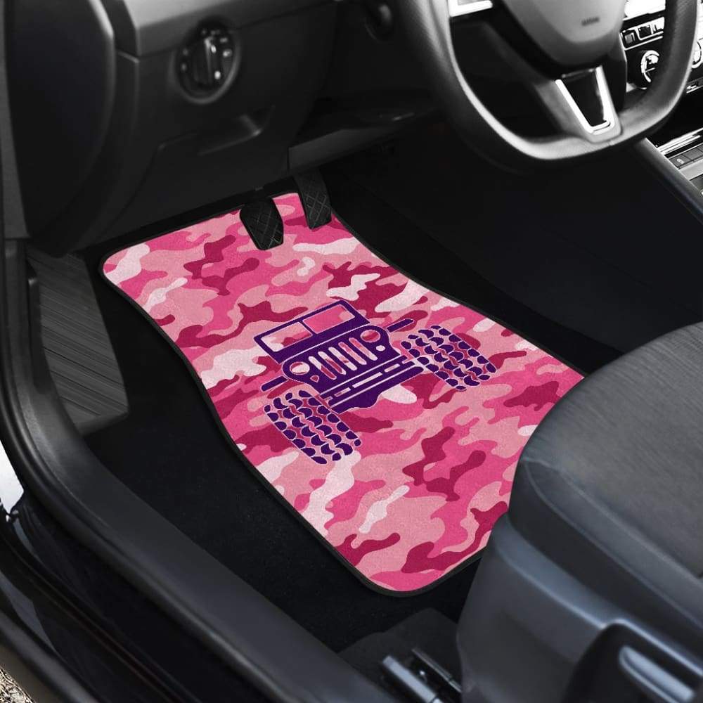 Pink Camouflage Color Magenta Jeep Car Floor Mats 211204 - YourCarButBetter