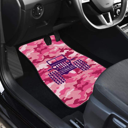 Pink Camouflage Color Magenta Jeep Car Floor Mats 211204 - YourCarButBetter