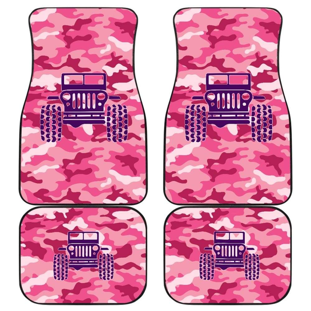 Pink Camouflage Color Magenta Jeep Car Floor Mats 211204 - YourCarButBetter