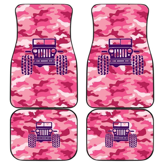 Pink Camouflage Color Magenta Jeep Car Floor Mats 211204 - YourCarButBetter