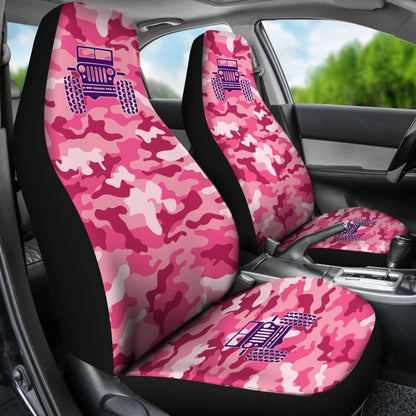 Pink Camouflage Color Magenta Jeep Car Seats Covers 211204 - YourCarButBetter
