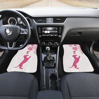 Pink Dachshund And Floral For Flower And Dog Lovers Car Floor Mats - Make Your Own Styles