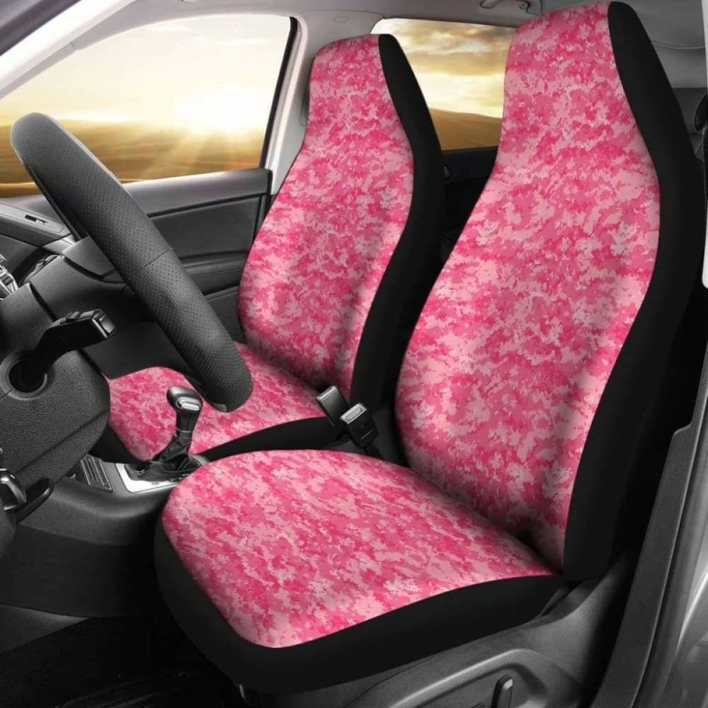 Pink Digital Camouflage Car Seat Covers 112608
