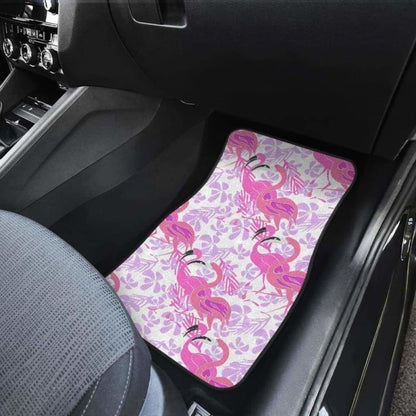 Pink Flamingo Flower Pattern Front And Back Car Mats 201010