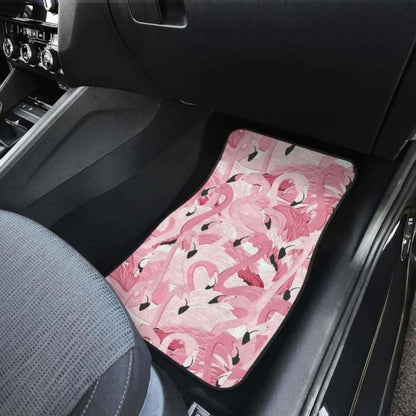 Pink Flamingos Pattern Background Front And Back Car Mats 201010