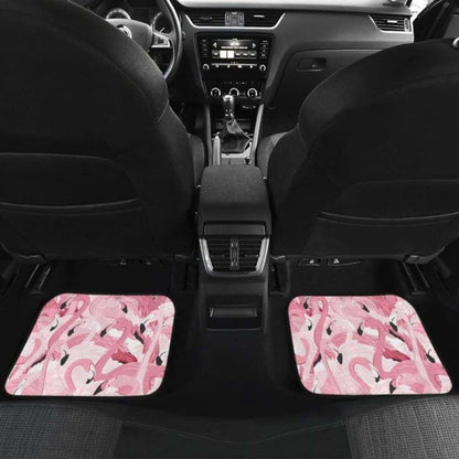 Pink Flamingos Pattern Background Front And Back Car Mats 201010