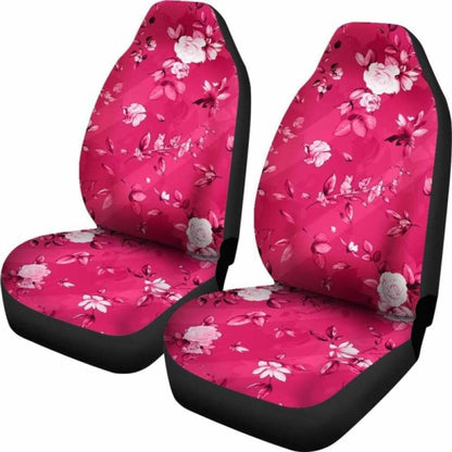 Pink Flowers Car Seat Covers 153908 - YourCarButBetter
