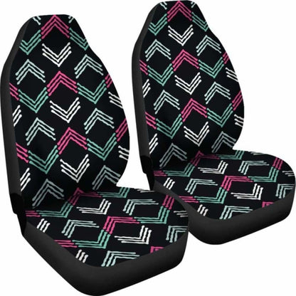 Pink Green White And Black Boho Ethnic Pattern Car Seat Covers 105905 - YourCarButBetter