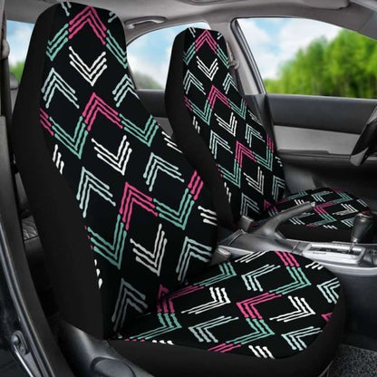 Pink Green White And Black Boho Ethnic Pattern Car Seat Covers 105905 - YourCarButBetter