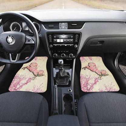 Pink Horse Forest Flower Car Floor Mats 211003