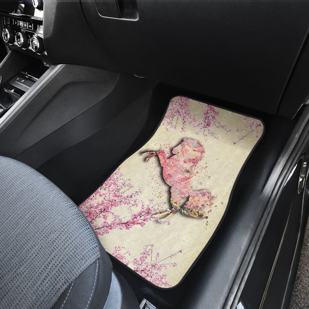 Pink Horse Forest Flower Car Floor Mats 211003