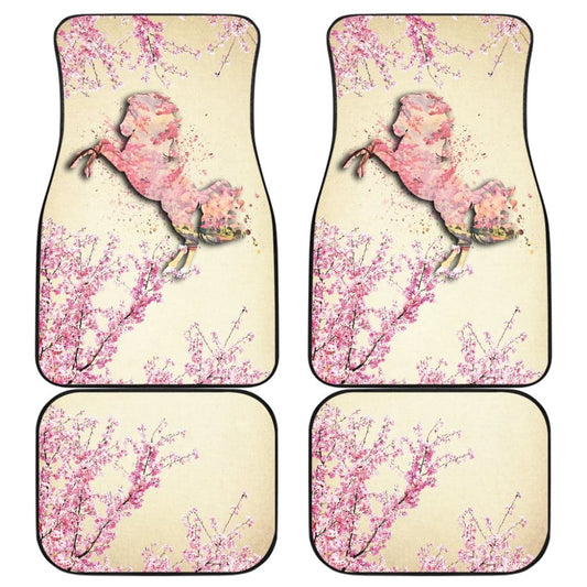 Pink Horse Forest Flower Car Floor Mats 211003
