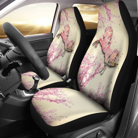 Pink Horse Forest Flower Car Seat Covers 211003