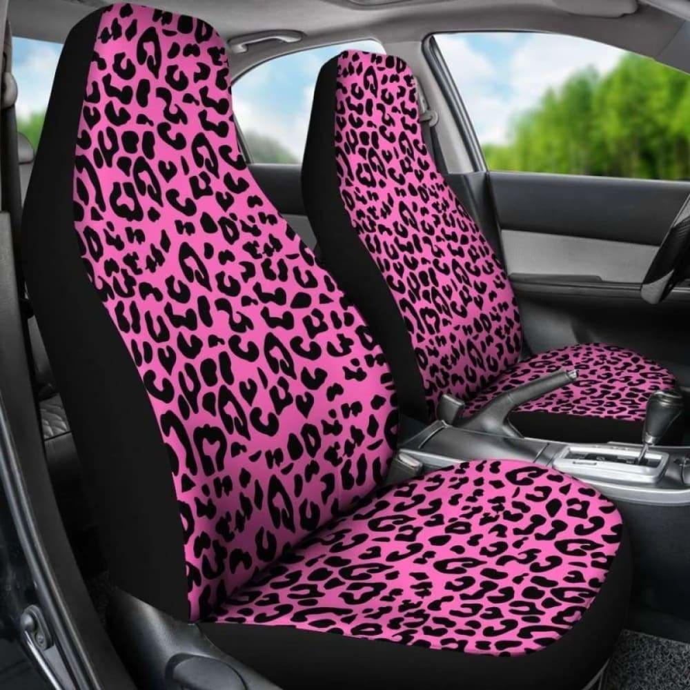 Pink Leopard Print Car Seat Covers 092813 - YourCarButBetter