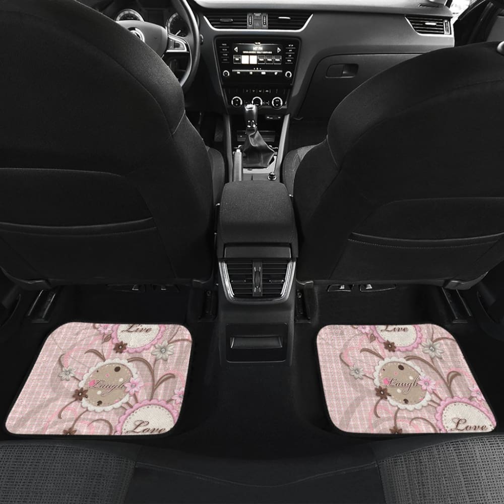 Pink Live Laugh Love Girly Amazing Gift Ideas Car Floor Mats 212601 - YourCarButBetter